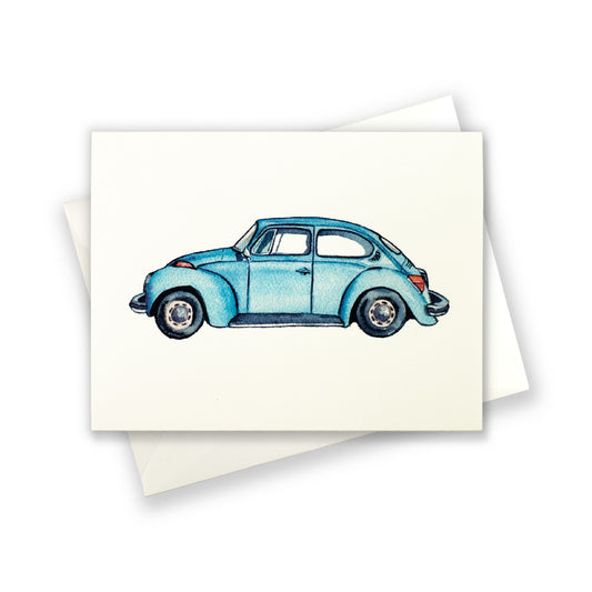 VW Beetle Car Vintage Greeting Cards