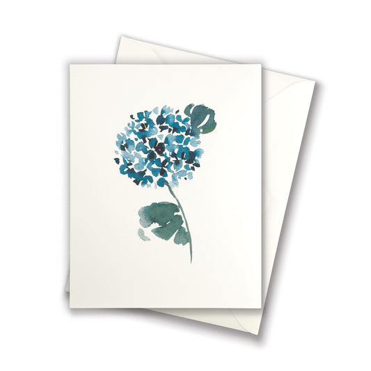 Dark Blue Hydrangea Greeting Card