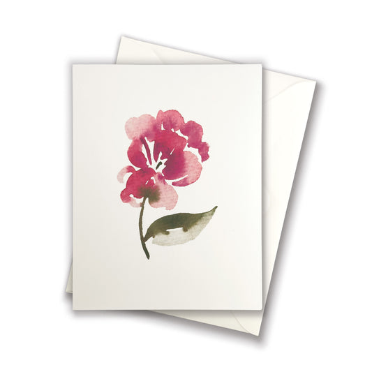 Deep Pink Peony Greeting Card