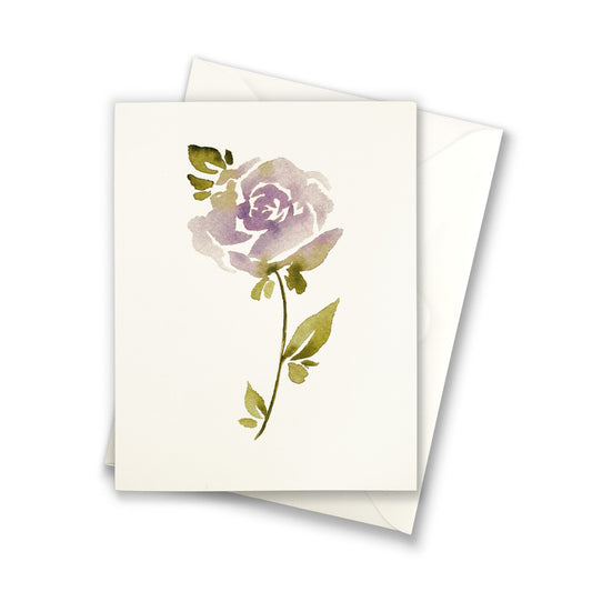 Lavender Colored Single Rose Greeting Cards