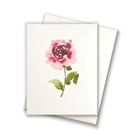 Magenta Rose Greeting Card